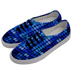 Pattern Blue Logo Men s Classic Low Top Sneakers by artworkshop