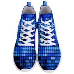 Pattern Blue Logo Men s Lightweight High Top Sneakers by artworkshop