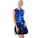 Pattern Blue Logo Sleeveless Shirt Dress View1