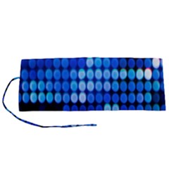 Pattern Blue Logo Roll Up Canvas Pencil Holder (s) by artworkshop