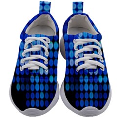 Pattern Blue Logo Kids Athletic Shoes by artworkshop