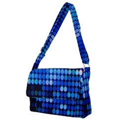 Pattern Blue Logo Full Print Messenger Bag (l) by artworkshop