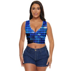 Pattern Blue Logo Women s Sleeveless Wrap Top by artworkshop