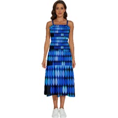 Pattern Blue Logo Sleeveless Shoulder Straps Boho Dress by artworkshop