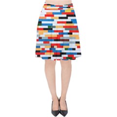 Pattern Wallpaper Velvet High Waist Skirt by artworkshop