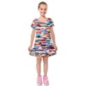 Pattern Wallpaper Kids  Short Sleeve Velvet Dress View1