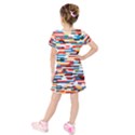 Pattern Wallpaper Kids  Short Sleeve Velvet Dress View2