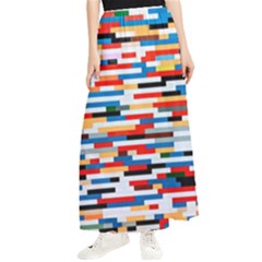 Pattern Wallpaper Maxi Chiffon Skirt