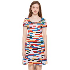 Pattern Wallpaper Inside Out Cap Sleeve Dress