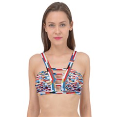 Pattern Wallpaper Cage Up Bikini Top by artworkshop