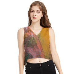 Pollock V-neck Cropped Tank Top by artworkshop