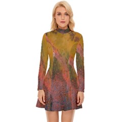 Pollock Long Sleeve Velour Longline Dress by artworkshop