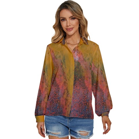 Pollock Women s Long Sleeve Button Down Shirt by artworkshop