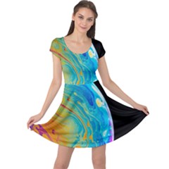 Soap Bubble Project Cap Sleeve Dress by artworkshop