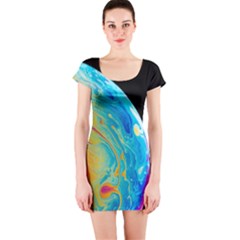 Soap Bubble Project Short Sleeve Bodycon Dress by artworkshop