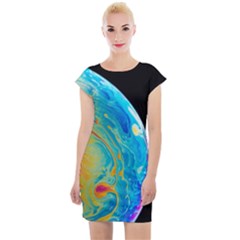 Soap Bubble Project Cap Sleeve Bodycon Dress by artworkshop