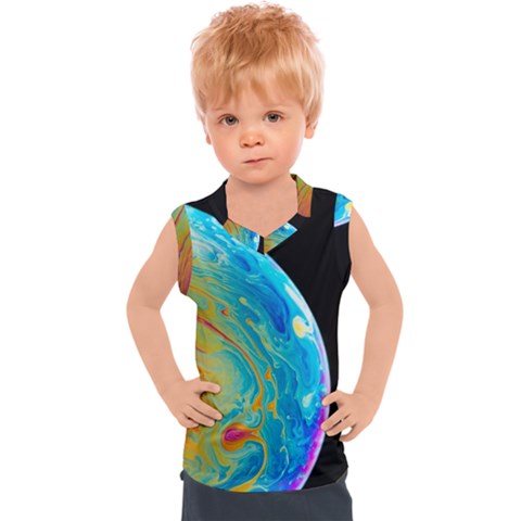 Soap Bubble Project Kids  Sport Tank Top by artworkshop