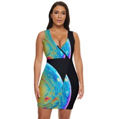 Soap Bubble Project Draped Bodycon Dress by artworkshop