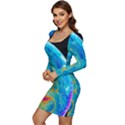 Soap Bubble Project Women Long Sleeve Ruched Stretch Jersey Dress View3