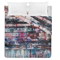 Splattered Paint On Wall Duvet Cover Double Side (queen Size) by artworkshop