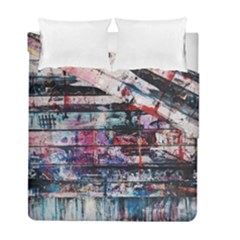 Splattered Paint On Wall Duvet Cover Double Side (full/ Double Size) by artworkshop