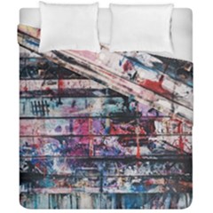 Splattered Paint On Wall Duvet Cover Double Side (california King Size) by artworkshop