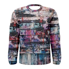 Splattered Paint On Wall Men s Long Sleeve Tee by artworkshop