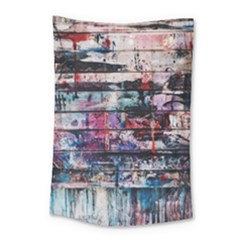 Splattered Paint On Wall Small Tapestry by artworkshop