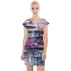 Splattered Paint On Wall Cap Sleeve Bodycon Dress by artworkshop