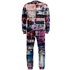 Splattered Paint On Wall Onepiece Jumpsuit (men) by artworkshop