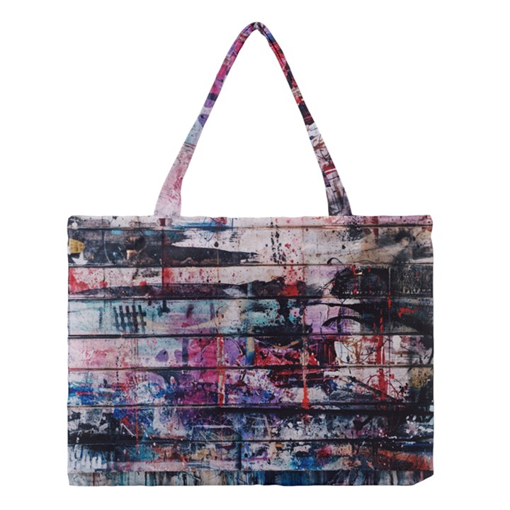 Splattered Paint On Wall Medium Tote Bag