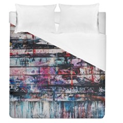 Splattered Paint On Wall Duvet Cover (queen Size) by artworkshop