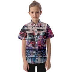 Splattered Paint On Wall Kids  Short Sleeve Shirt by artworkshop