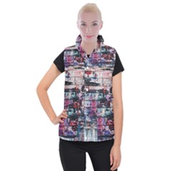 Splattered Paint On Wall Women s Button Up Vest