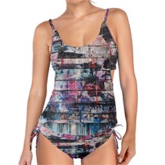 Splattered Paint On Wall Tankini Set by artworkshop