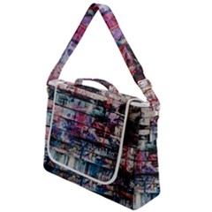 Splattered Paint On Wall Box Up Messenger Bag by artworkshop