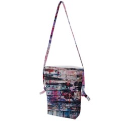 Splattered Paint On Wall Folding Shoulder Bag by artworkshop