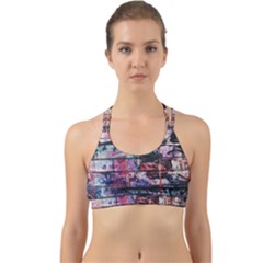 Splattered Paint On Wall Back Web Sports Bra by artworkshop