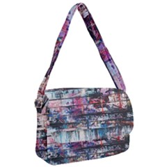 Splattered Paint On Wall Courier Bag by artworkshop