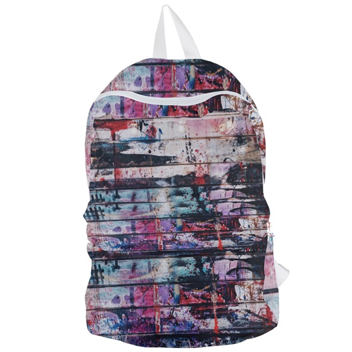 Splattered Paint On Wall Foldable Lightweight Backpack