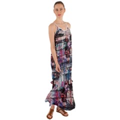 Splattered Paint On Wall Cami Maxi Ruffle Chiffon Dress by artworkshop