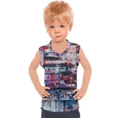 Splattered Paint On Wall Kids  Sport Tank Top