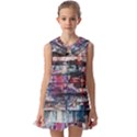 Splattered Paint On Wall Kids  Pilgrim Collar Ruffle Hem Dress View1