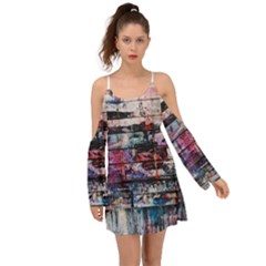 Splattered Paint On Wall Boho Dress by artworkshop