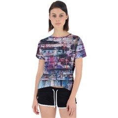 Splattered Paint On Wall Open Back Sport Tee by artworkshop