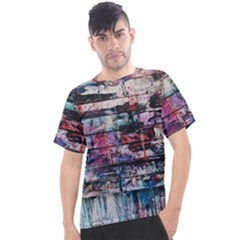 Splattered Paint On Wall Men s Sport Top by artworkshop