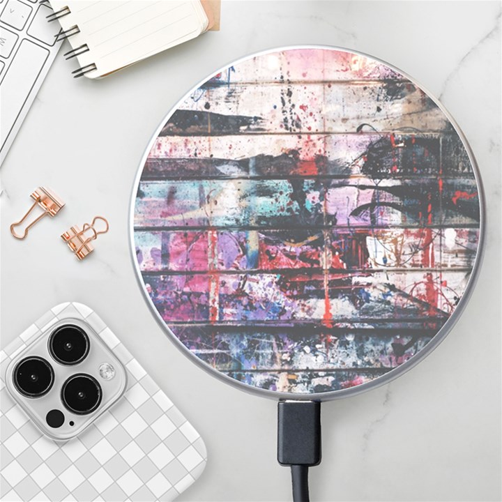 Splattered Paint On Wall Wireless Charger