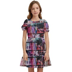 Splattered Paint On Wall Kids  Puff Sleeved Dress by artworkshop