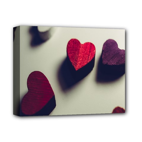 Valentine Day Heart 3d Deluxe Canvas 14  X 11  (stretched) by artworkshop