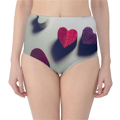 Valentine Day Heart 3d Classic High-waist Bikini Bottoms by artworkshop